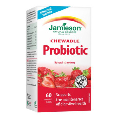 JAMIESON Probiotic tablety na cucání s jahodovou příchutí 60 tbl.