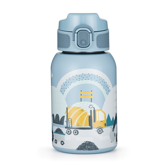 PETITE&MARS Láhev nerezová termo se slámkou 350 ml Work Zone 12m+ PETITE&MARS Láhev nerezová termo se slámkou 350 ml Work Zone 12m+