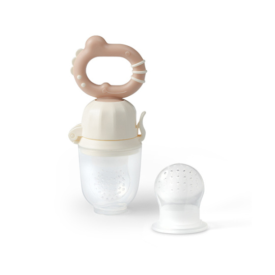 BABYONO Kousátko na podávání jídla Dino béžová 6m+ BABYONO Kousátko na podávání jídla Dino béžová 6m+