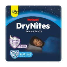 HUGGIES® Kalhotky plenkové jednorázové DryNites MEGA 30-48 kg Boy, 23 ks, L
