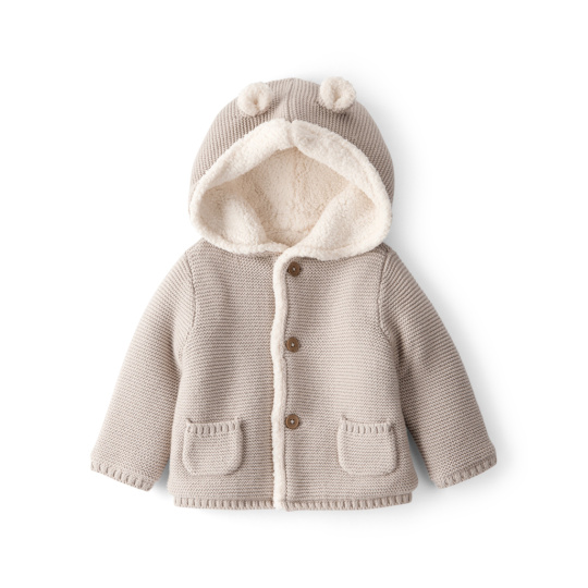 CARTER'S Sveter oteplený prechodný gray chlapec 9m/vel.74