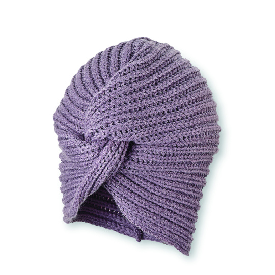 STERNTALER Turban pletený s uzlem purple dívka vel. 47 cm- 9-12 m