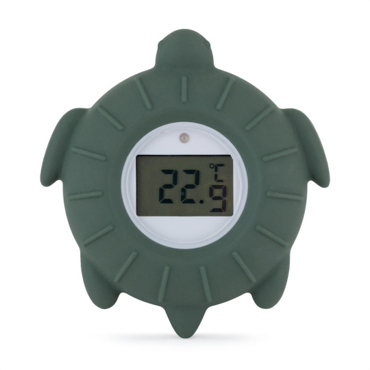 PETITE&MARS Teploměr silikonový digitální  Turtle Terry Misty Green 0m+