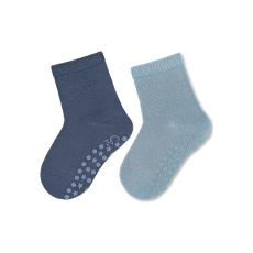 STERNTALER Ponožky protiskluzové bambusové ABS 2ks v balení modrá kluk vel. 18 6-12m