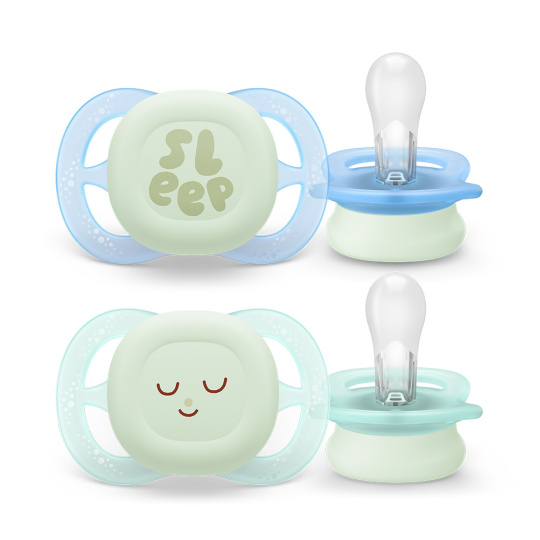Philips AVENT Šidítko Ultrastart noční 0-2m chlapec, 2 ks Philips AVENT Šidítko Ultrastart noční 0-2m chlapec, 2 ks