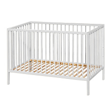 PETITE&MARS Postýlka dřevěná Nela White Wood 120x60 cm