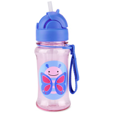 SKIP HOP Zoo tritan Láhev s brčkem 355ml Motýlek 12m+