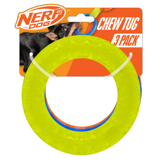 NERF DOG Hračka pro psy 3 ks průhledných kruhů se spiky EXO 12,5 cm NERF DOG Hračka pro psy 3 ks průhledných kruhů se spiky EXO 12,5 cm