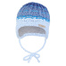 Little Angel-Čepice pletená zavazovací duha Outlast ® - sv.modrá Velikost: 1 | 36-38 cm