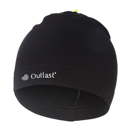 Little Angel-Čepice smyk natahovací Outlast ® - černá Velikost čepic: 5 | 49-53 cm