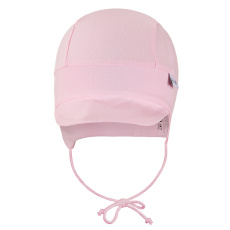 Little Angel-Kšiltovka tenká zavazovací Outlast® - růžová baby Velikost čepic: 3 | 42-44 cm