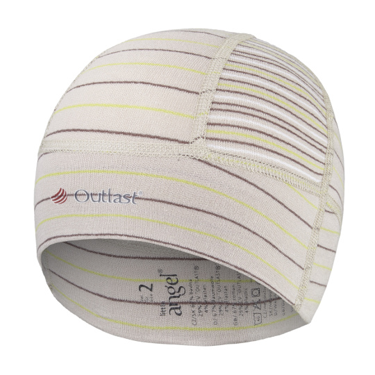 Little Angel-Čepice smyk BABY PRUH Outlast® - pruh sv.hnědý Velikost čepic: 1 | 36-38 cm