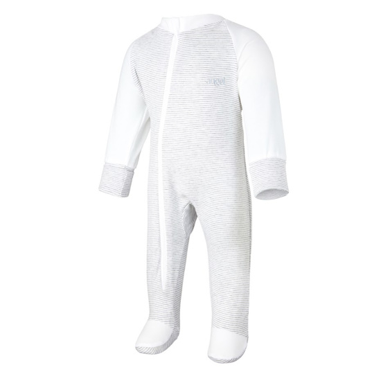 Little Angel-Overal tenký DR Outlast® - pruh bílošedý melír/bílá Velikost oblečení: 56