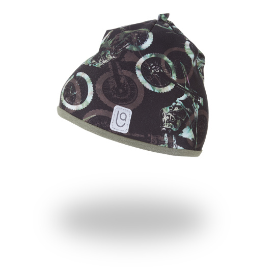 Little Angel-Čepice podšitá Outlast® - motorky/khaki Velikost čepic: 6 | 54-57 cm