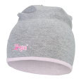 Little Angel-Čepice podšitá Outlast® - šedý melír/růžová baby Velikost čepic: 1 | 36-38 cm
