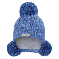 Little Angel-Čepice pletená 3 bambule Outlast ® - denim melír Velikost čepic: 3 | 42-44 cm