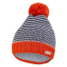 Little Angel-Čepice pletená cikcak s bambulí Outlast ® - oranžová bambule Velikost čepic: 3 | 42-44 cm