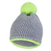 Little Angel-Čepice pletená neon Outlast ® - sv.šedá/žlutá bambule Velikost čepic: 3 | 42-44 cm