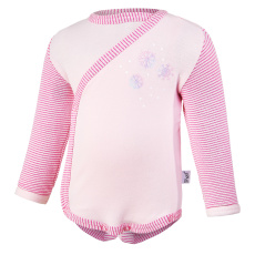 Little Angel-Body smyk zavinovací DR Outlast® - růžová baby/pruh Velikost oblečení: 62