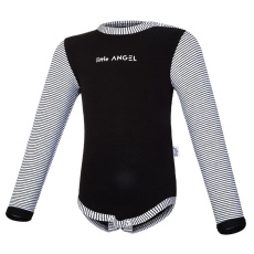 Little Angel-Body smyk DR pruh Outlast® - černá/pruh bíločerný Velikost oblečení: 62