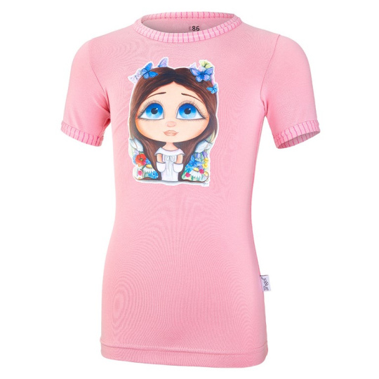 Little Angel-Tričko tenké KR DEBRA Outlast® - starorůžová/Kukadlinka Velikost oblečení: 86