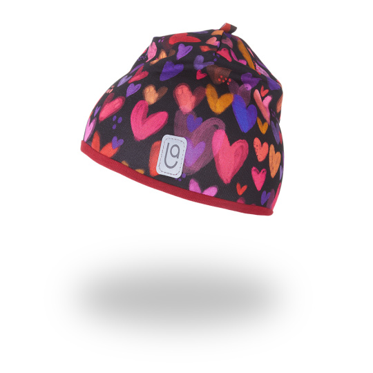 Little Angel-Čepice podšitá Outlast® - srdce/scarlet Velikost čepic: 4 | 45-48 cm