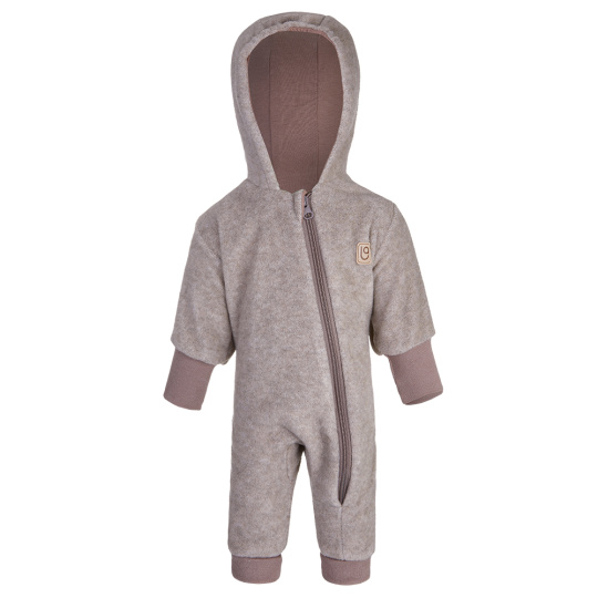 Little Angel-Overal FLEECE BAMBUS Outlast® - hnědý melír/oříšková Velikost oblečení: 92