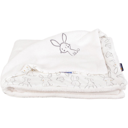 KAARSGAREN-Dětská deka smetanová zajíc Wellsoft bavlna