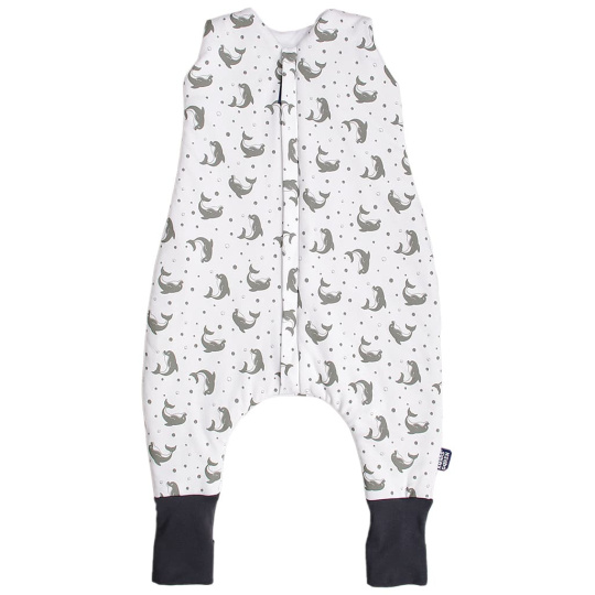 KAARSGAREN-Bio spací pytel s nožičkami 90 cm delfínci šedé