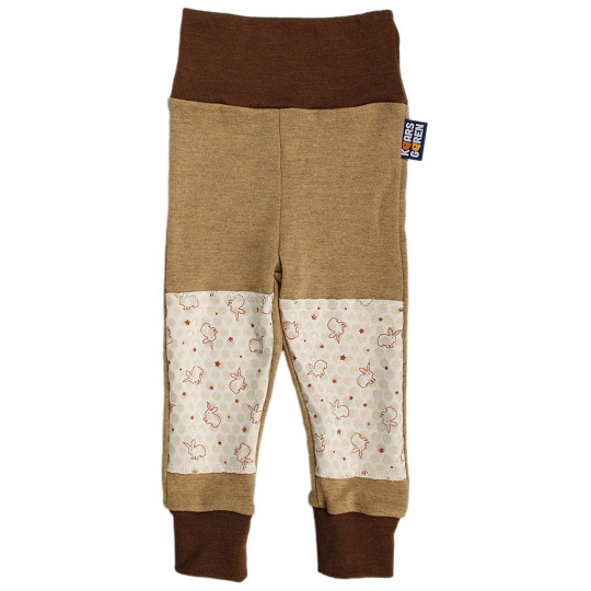 KAARSGAREN-Kalhoty s protiskluzem merino hořčice velikost 74