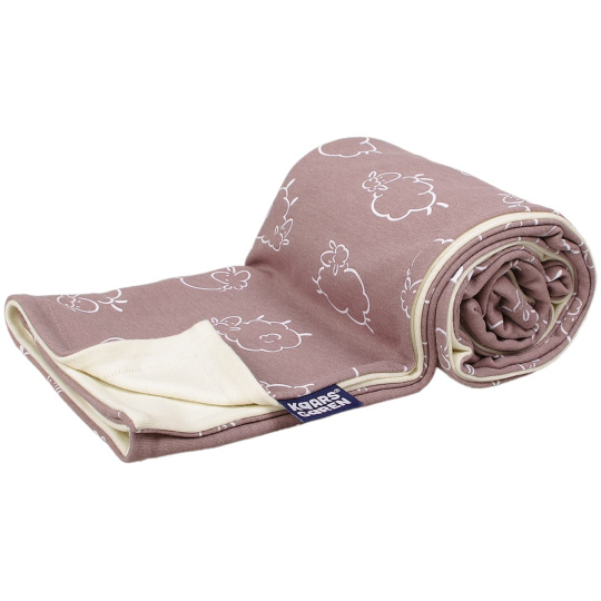 KAARSGAREN-Dětská deka bavlna / merino – hnědé ovečky KAARSGAREN-Dětská deka bavlna / merino – hnědé ovečky