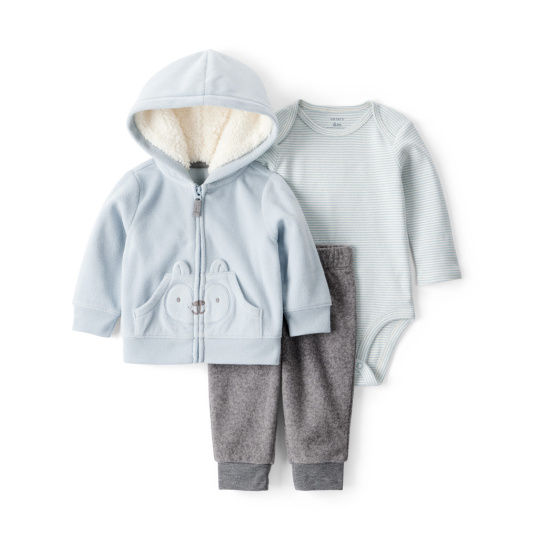 CARTER'S Set 3dílný body dl. rukáv ,mikina,kalhoty blue chlapec 6m/vel.68
