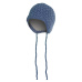 Little Angel-Čepice pletená zavazovací drobný vzor Outlast® - modrá Velikost: 1 | 36-38 cm