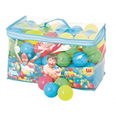 BESTWAY Míčky barevné plastové v tašce - 100 ks - průměr 6,5 cm BESTWAY Míčky barevné plastové v tašce - 100 ks - průměr 6,5 cm