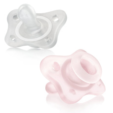 CHICCO Dudlík Physio Mini Soft celosilikonový 0-2m holka 2 ks CHICCO Dudlík Physio Mini Soft celosilikonový 0-2m holka 2 ks