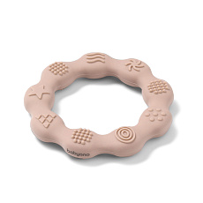 BABYONO Kousátko silikonové Kroužek Beige BABYONO Kousátko silikonové Kroužek Beige