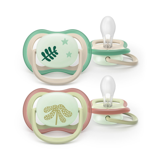Philips AVENT Šidítko Ultra air noční 6-18m neutral, 2ks
