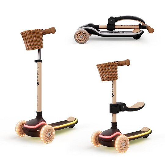 KINDERKRAFT Koloběžka a odrážedlo 2v1 Raket Up Beige KINDERKRAFT Koloběžka a odrážedlo 2v1 Raket Up Beige