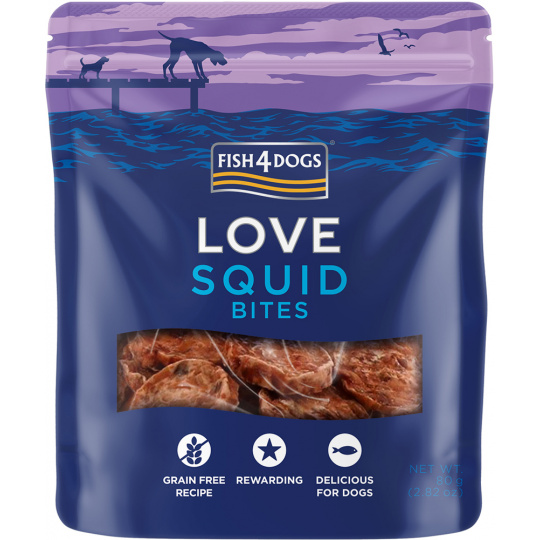 FISH4DOGS Pamlsky pro psy LOVE oliheň 80 g