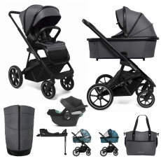 MUUVO SET Kočárek 4v1 Slick 2.0 set Iron graphite + CYBEX Aton B2 i-Size