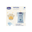 CHICCO Dárková sada kosmetiky Natural Sensation + silikonová mycí houbička tlapka