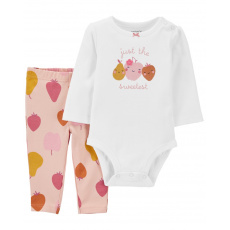 CARTER'S Set 2dílný legíny, body dl. rukáv Pink Fruits dívka NB/ vel. 56 CARTER'S Set 2dílný legíny, body dl. rukáv Pink Fruits dívka NB/ vel. 56
