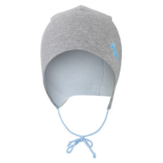 Little Angel-Čepice zavazovací podšitá Outlast ® - šedý melír/sv.modrá Velikost: 1 | 36-38 cm