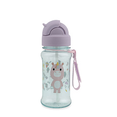 SKIP HOP Lahev s brčkem 355ml Besties Squad Jednorožec 12m+