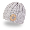 Little Angel-Čepice pletená copánky Outlast ® - sv.šedá melír Velikost čepic: 2 | 39-41 cm
