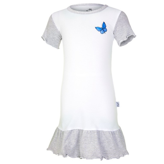 Little Angel-Noční košile tenká DEBRA Outlast® - bílá/motýl Velikost oblečení: 140