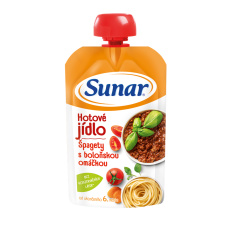 SUNAR Kapsička Hotové jídlo Špagety s boloňskou omáčkou 120 g SUNAR Kapsička Hotové jídlo Špagety s boloňskou omáčkou 120 g