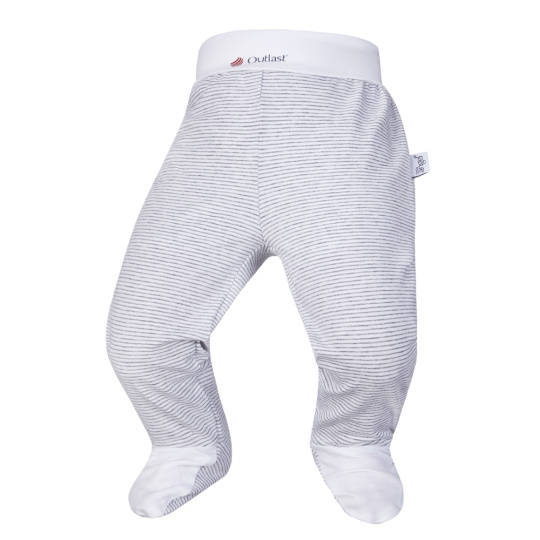 Little Angel-Polodupačky tenké Outlast® - pruh bílošedý melír/bílá Velikost oblečení: 62