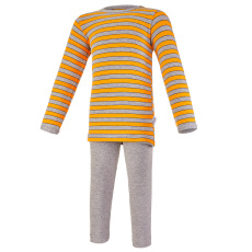 Little Angel-Pyžamo DR smyk Outlast® - pruh šedooranžový/šedý melír Velikost oblečení: 128 Little Angel-Pyžamo DR smyk Outlast® - pruh šedooranžový/šedý melír Velikost oblečení: 128