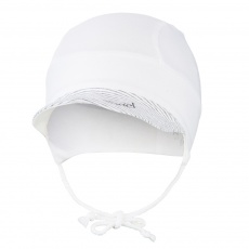Little Angel-Kšiltovka tenká zavazovací Outlast® - bílá/pruh bílošedý melír Velikost: 1 | 36-38 cm Little Angel-Kšiltovka tenká zavazovací Outlast® - bílá/pruh bílošedý melír Velikost: 1 | 36-38 cm